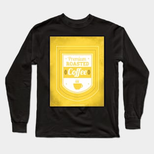 Coffee Kitchen Art in Yellow Long Sleeve T-Shirt